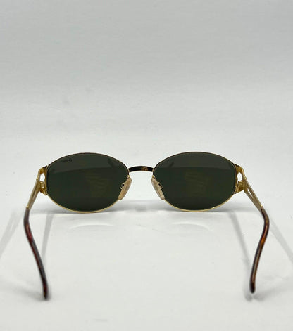 Chagall Ll 2557 105 Vintage Gold Sunglasses Deadstock Italy Visibilia Tortoise Oval