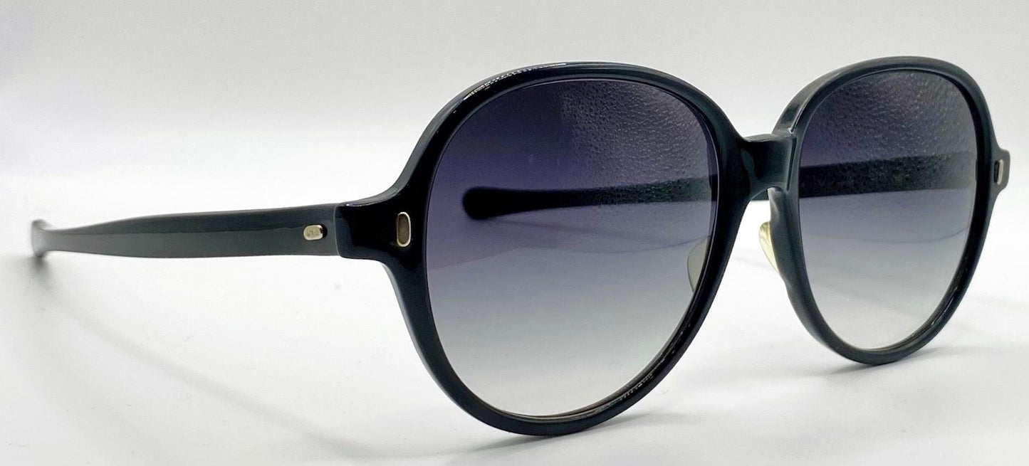 Vintage 1960S Sunmodes By Sro Rectangular Black Sunglasses W|New Custom Grey Gradient Berko’S Designs Lenses