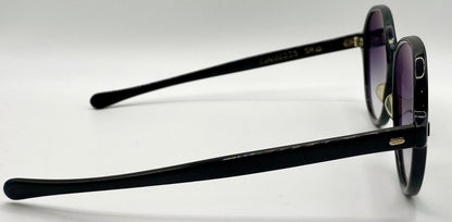 Vintage 1960S Sunmodes By Sro Rectangular Black Sunglasses W|New Custom Grey Gradient Berko’S Designs Lenses