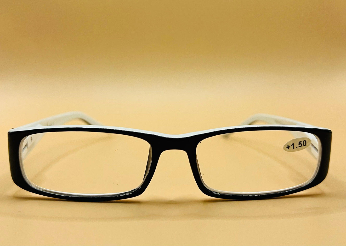 Pablo Zanetti Geometric Narrow Reading Glasses | Rectangular Frames | Spring Hinges | Silver Transition w| Patterned Arms