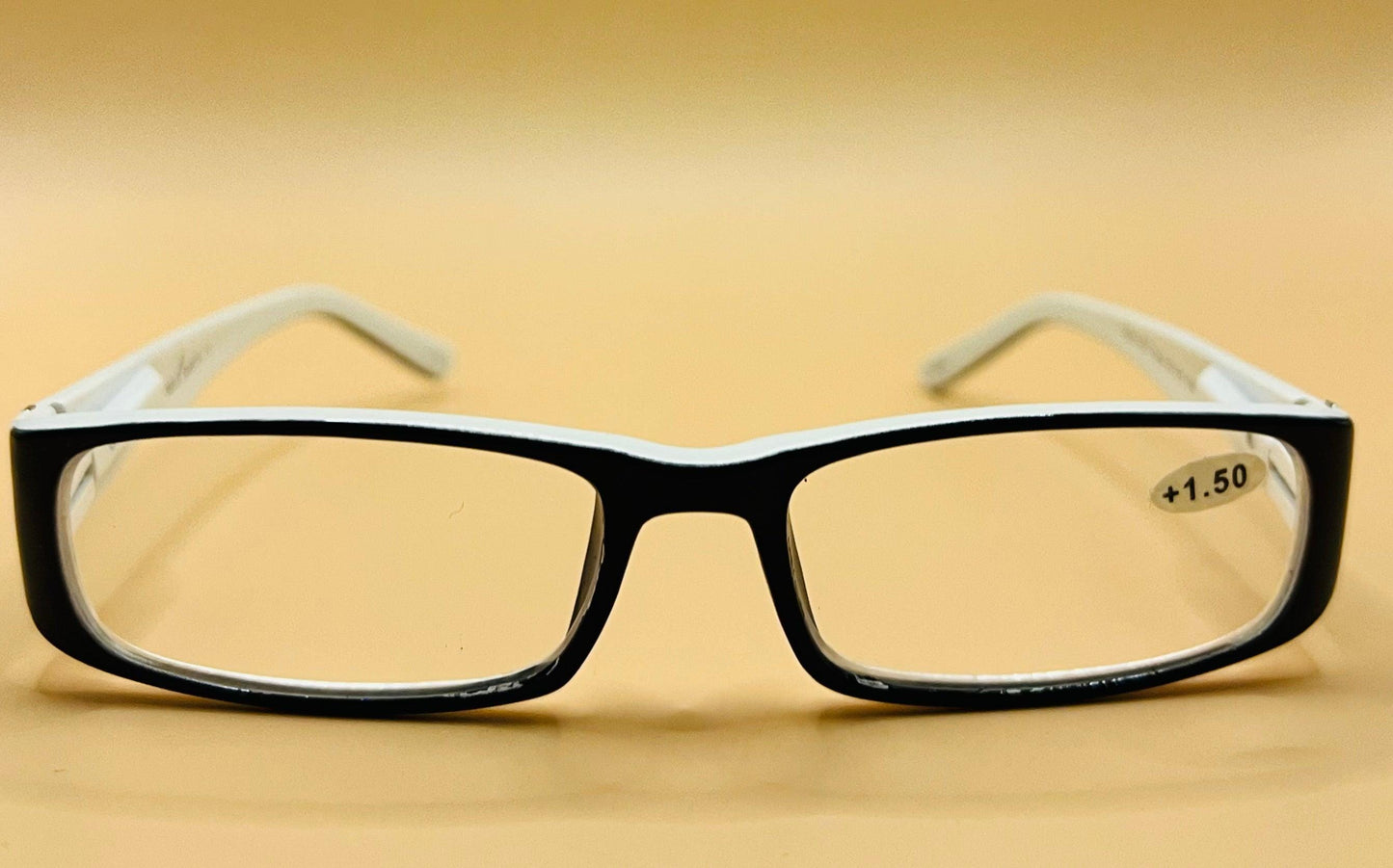 Pablo Zanetti Geometric Narrow Reading Glasses | Rectangular Frames | Spring Hinges | Silver Transition w| Patterned Arms