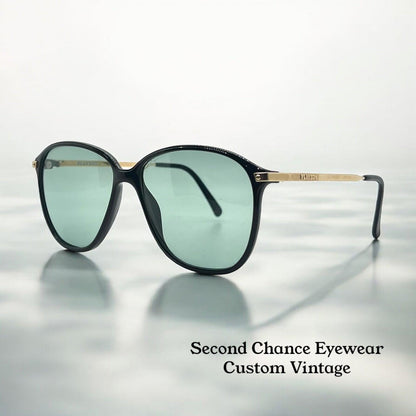 Playboy 4605 90 Vintage Sunglasses w/New Solid Aquamarine Custom Lenses