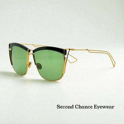 DiorSoElectric Rare Gold Green Sunglasses-Full Kit Authentic-Deadstock|New