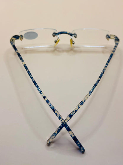 Pablo Zanetti Unisex Reading Glasses | Frameless Rectangular Aspheric Lens