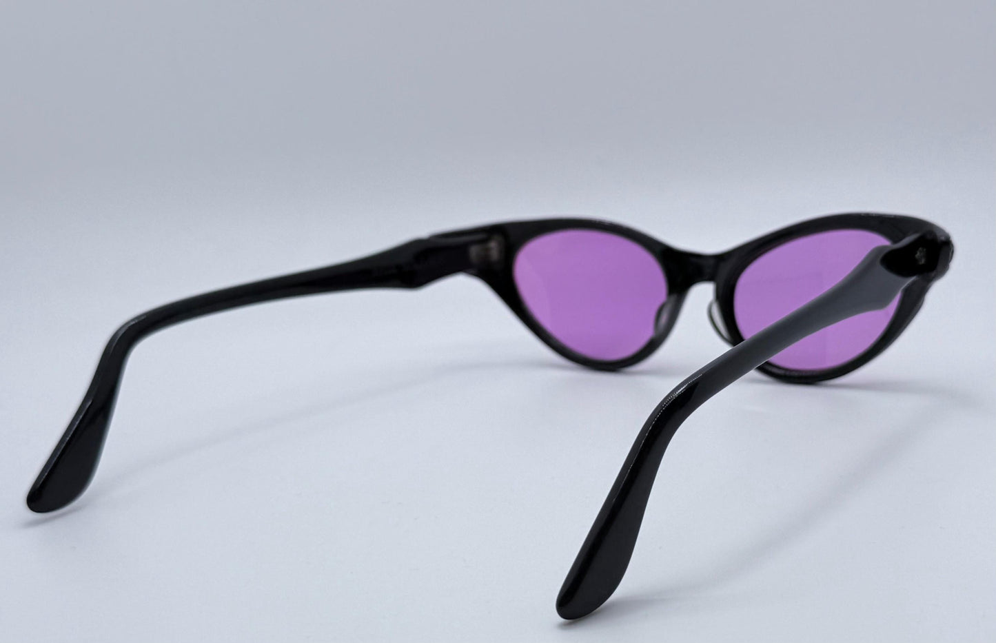 Vintage 1950S Sr Usa 5 1|2 Black Cat-Eye Glasses With Brand New-Custom Berko’S Designs Lenses