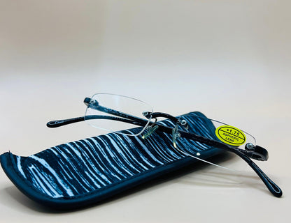 Pablo Zanetti Unisex Reading Glasses | Frameless Rectangular Aspheric Lens