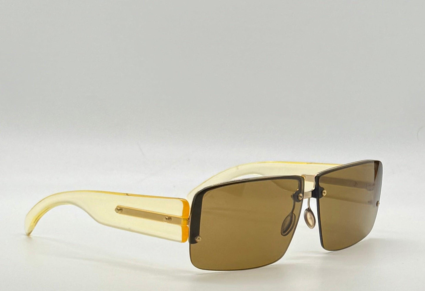 Prada Spr58B Rimless Vintage Shield Sunglasses Deadstock|Unworn-Italy
