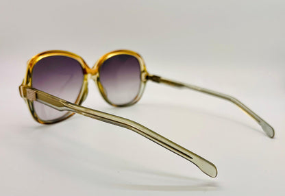 Vintage Emilio Pucci Sunglasses-Amber Gold Gradient Grey Lenses-Nos|Unworn