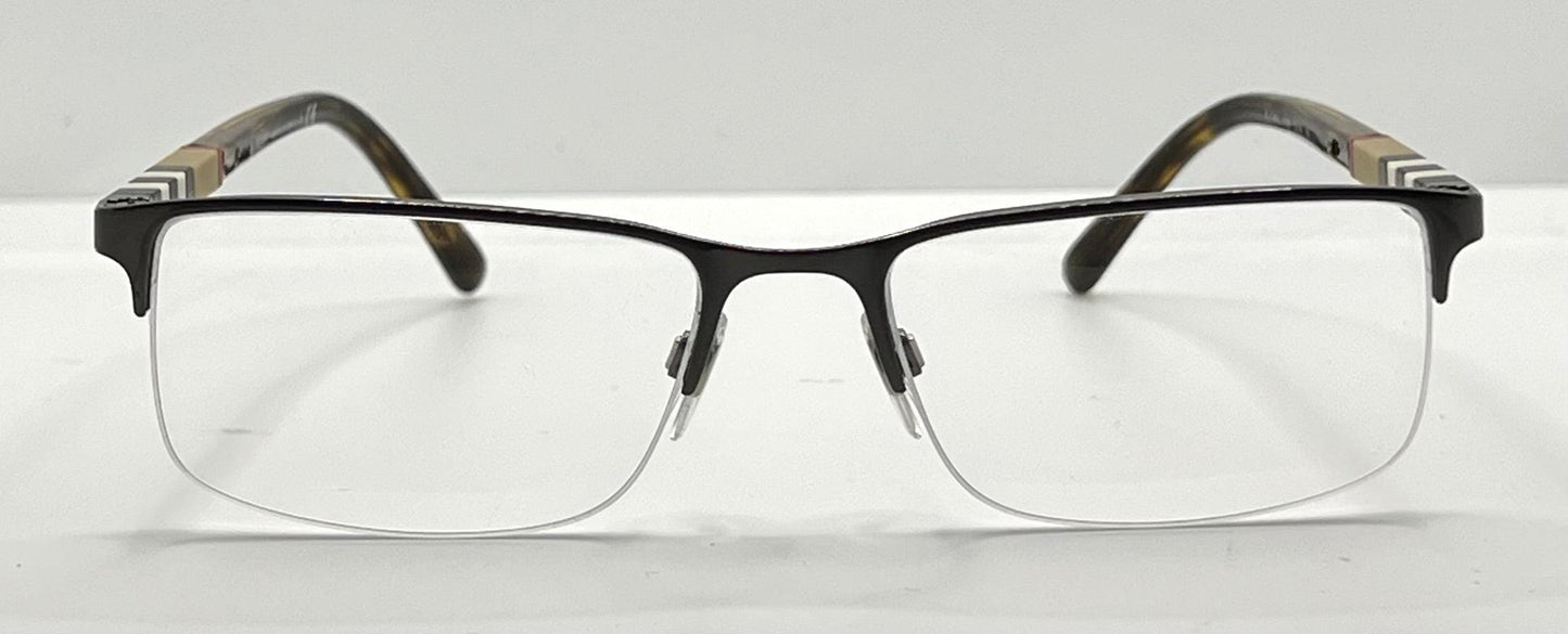 Burberry B1282 1008 Semi-Rimless Tortoise Glasses 55mm – Made in Italy