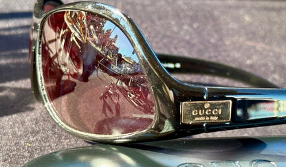Gucci Gg 1414|S 807 Black Wraparound Sunglasses 67Mm-Y2K Vintage Deadstock-Full Kit