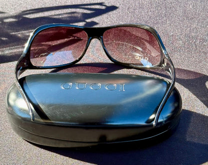 Gucci Gg 1414|S 807 Black Wraparound Sunglasses 67Mm-Y2K Vintage Deadstock-Full Kit