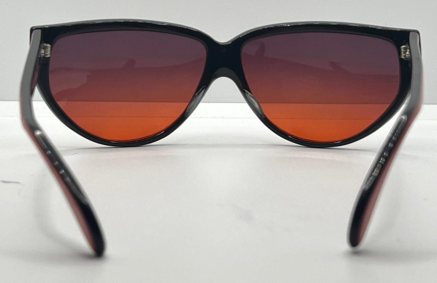 Sanford Hutton Vintage Sunglasses-Cs 57 Rb Red|Black W|New, Custom Gradient Lenses-Usa