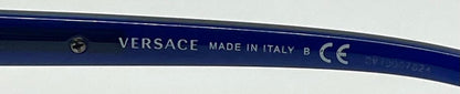 Versace 3269 5125 Blue Semi Rimless Eyeglasses 55mm -Italy-Deadstock|Unworn