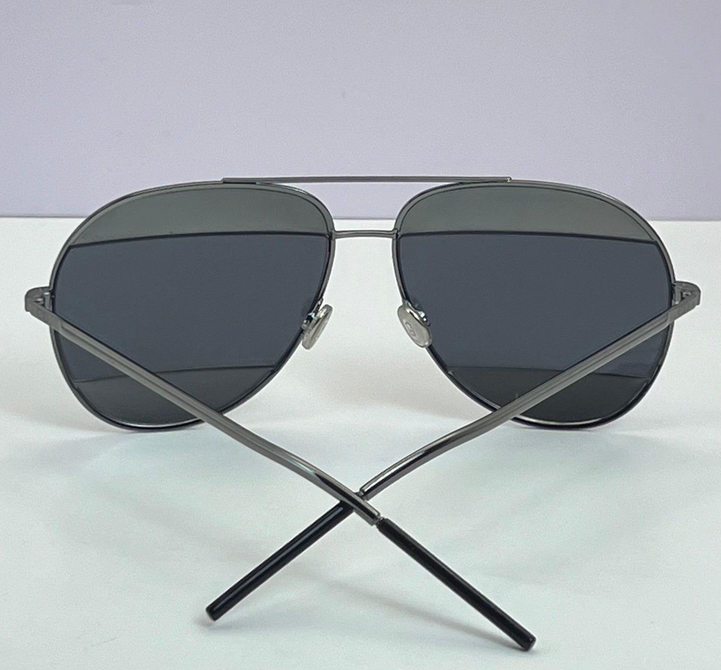 Christian Dior Split 1 Aviator Sunglasses-Gunmetal Frame With Grey|Blue Lens Combo