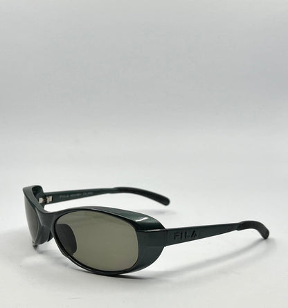 Fila 8501 Vintage Sunglasses-Made In Italy By De Rigo-Y2K Oval Wraparound-Col.9724