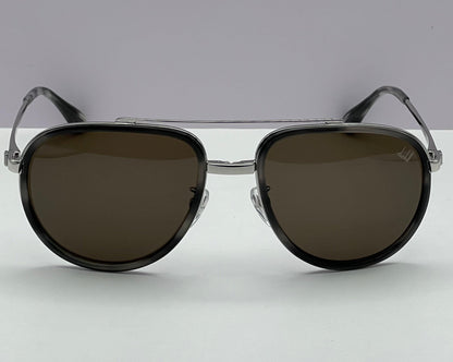 Dunhill Pilot Sunglasses-*3P Sdh133 0579-Silver Havana-Dbl Bridge-100% Authentic