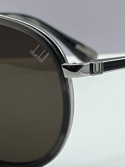 Dunhill Pilot Sunglasses-*3P Sdh133 0579-Silver Havana-Dbl Bridge-100% Authentic