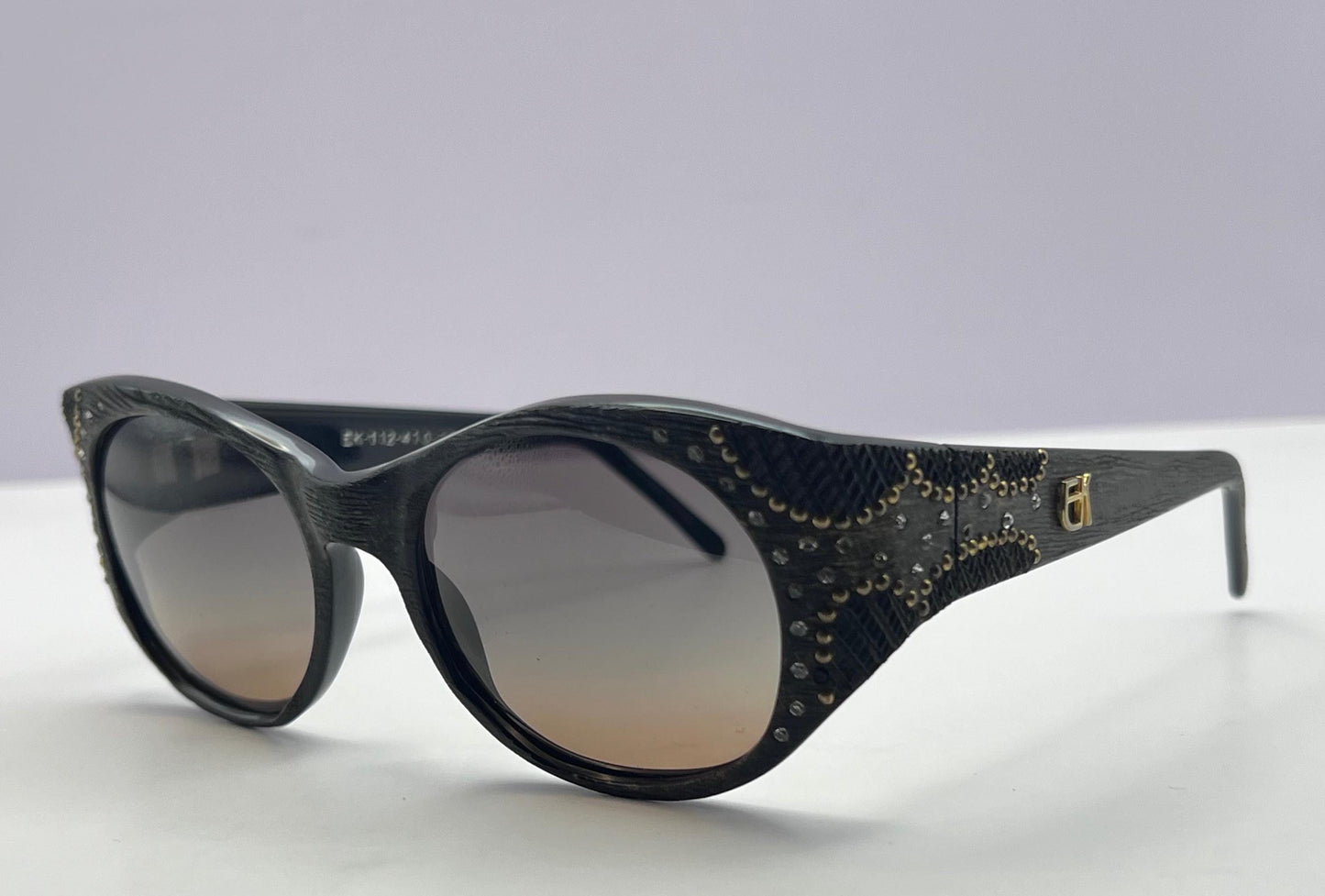 Emmanuelle Khanh 112 410 16 Vintage Sunglasses W|Brand New Custom Gradient Lenses