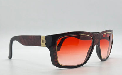 Ted Lapidus Paris Tl 1996 Vintage Sunglasses-New Custom Gradient Cherry Sunset Lenses