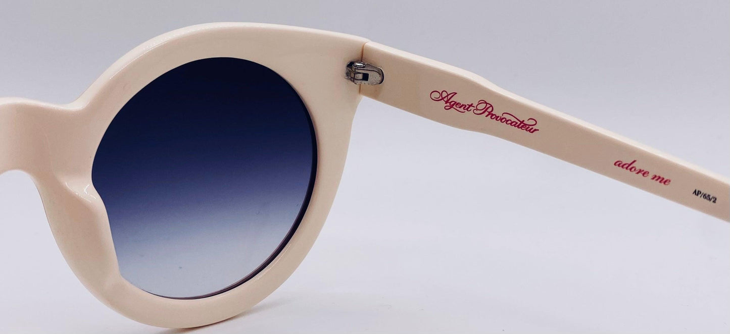 Unworn Nos Agent Provocateur “Adore Me” (Ap|65|2) Cream Sunglasses - Made In Japan, Rare Find