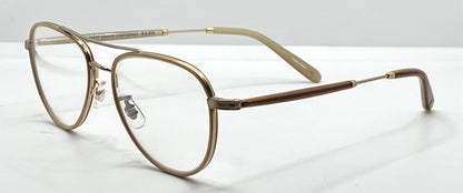 Garrett Leight Linnie Plbge-Mg Pearl Beige Matte Gold 51-19 Eyeglasses – Full Kit, New