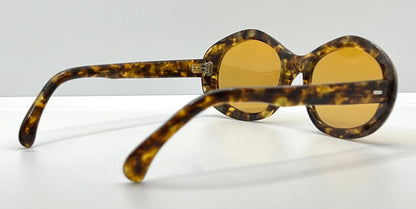 Amanda 5 1|4 Vintage Sunglasses W|New, Custom Solid Amber Day|Night Lenses-France