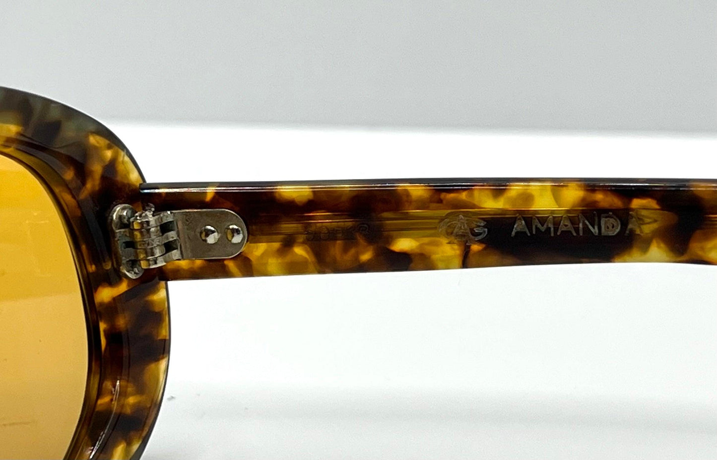 Amanda 5 1|4 Vintage Sunglasses W|New, Custom Solid Amber Day|Night Lenses-France