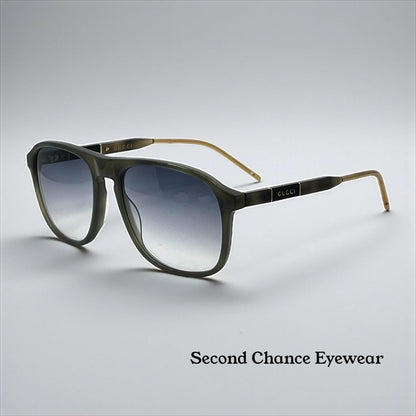 Gucci Gg0844S 003 Sunglasses Green Havana|Gold-Custom Gradient Lenses – Full Kit