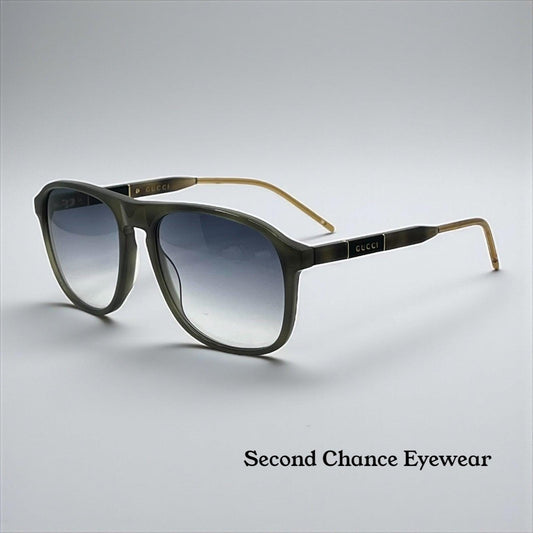 Gucci Gg0844S 003 Sunglasses Green Havana|Gold-Custom Gradient Lenses – Full Kit