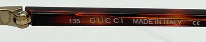 Gucci Gg1681 840 Vintage Deadstock Eyeglass Frame Gold Tortoise 135 Italy