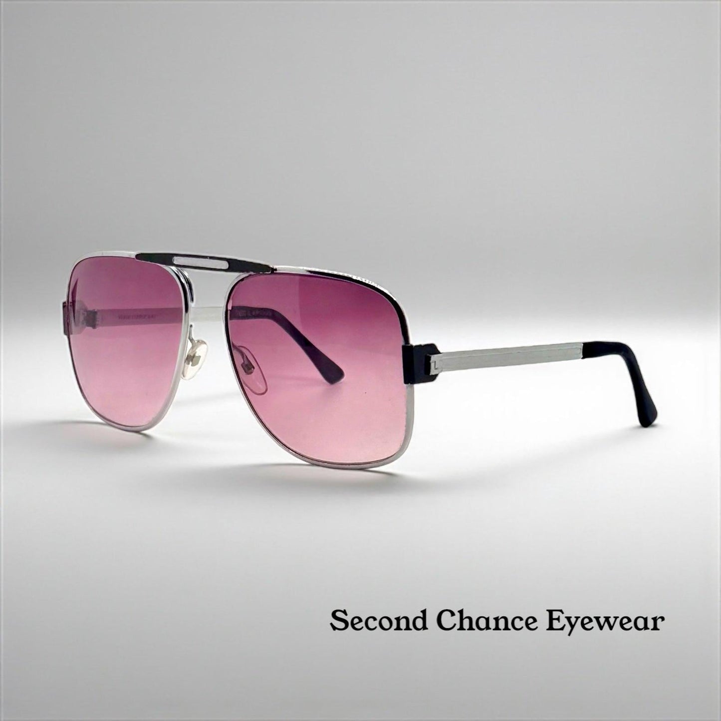 Ted Lapidus 101 Aviator Vintage Sunglasses – Deadstock France – Raised Bridge Design