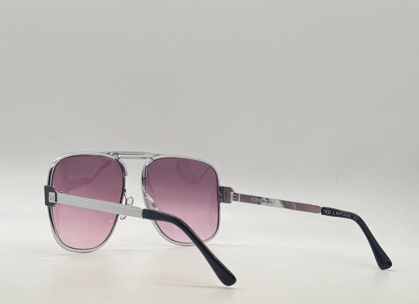 Ted Lapidus 101 Aviator Vintage Sunglasses – Deadstock France – Raised Bridge Design