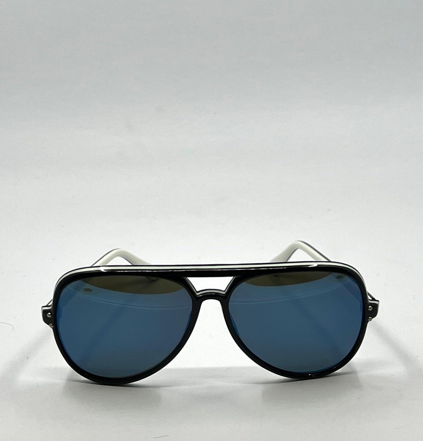 Vintage Japanese Aviator Sunglasses – Amb. Japan – Deadstock – Blue Mirror Tint