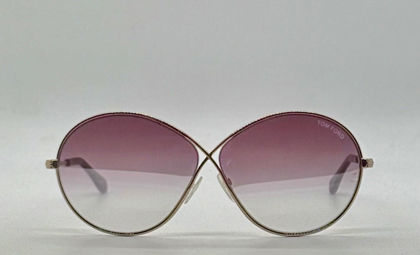 Tom Ford Raina-02 Tf564 28Z Oversized Mirrored Sunglasses-Discontinued, Made In Italy