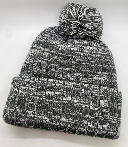 Serengeti Pom-Pom Knit Hat - Gray|White, Brand New, Unworn, One Size Fits Most