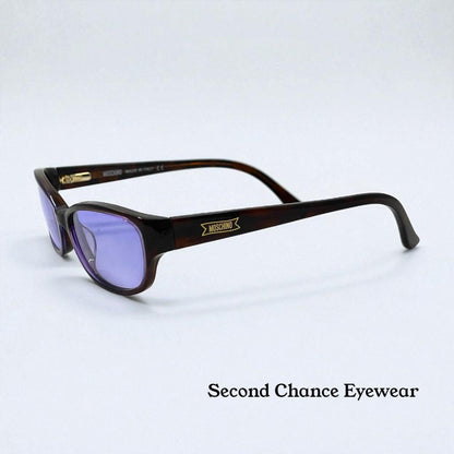 Moschino Mo096-04 Vintage Sunglasses W|New Solid Purple Custom Tinted Lenses-Full Kit-Italy