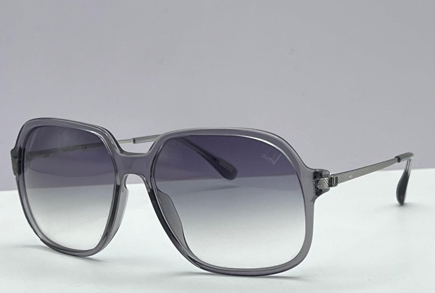 Dunhill Sdh130 09Mb-Transparent Grey Frame-Gradient Grey Lenses-100% Authentic