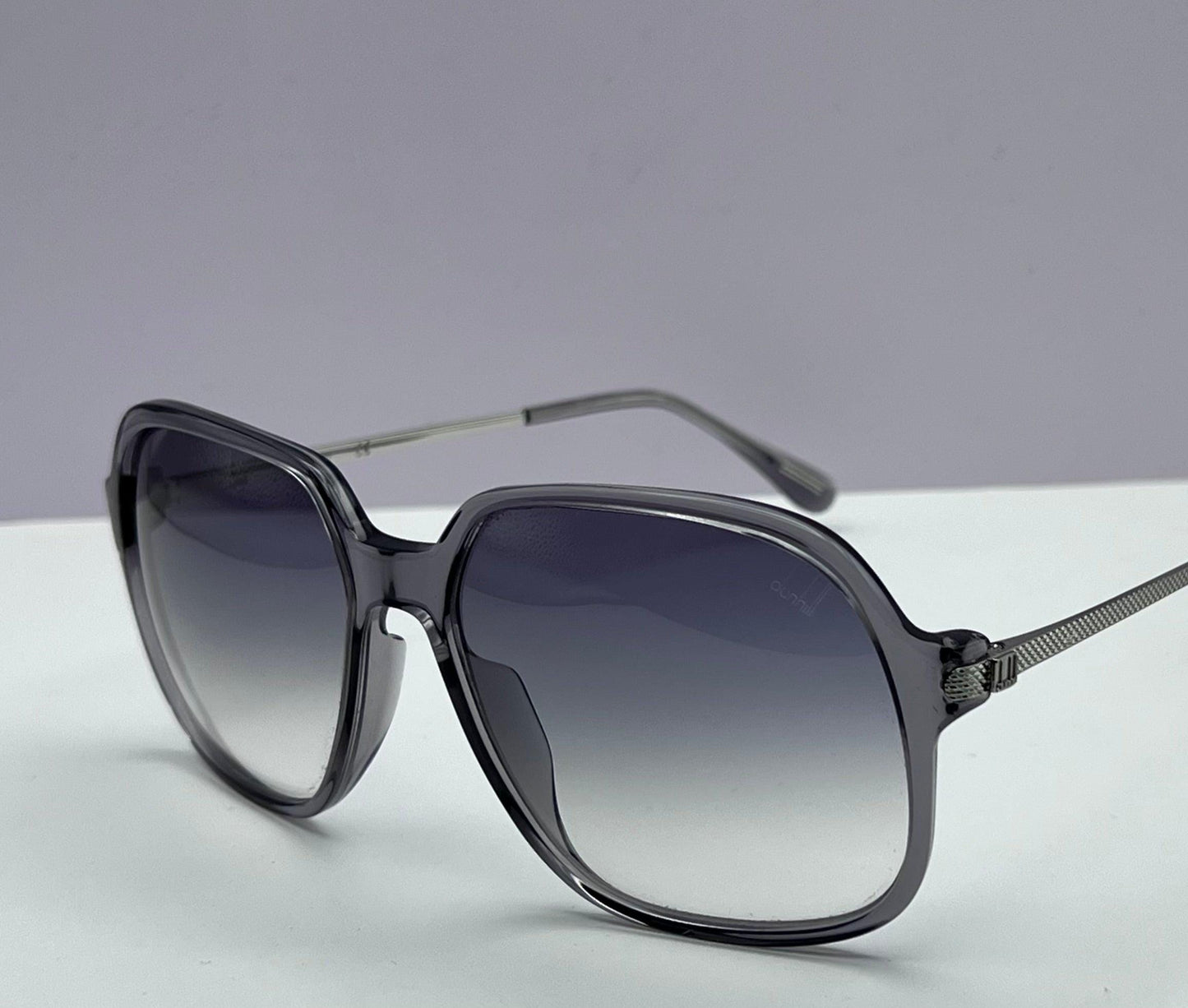 Dunhill Sdh130 09Mb-Transparent Grey Frame-Gradient Grey Lenses-100% Authentic
