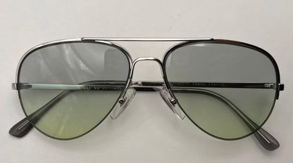 Vintage Half-Rim Metal Frame With Brand New Berko’S Designs Custom Gradient Lenses