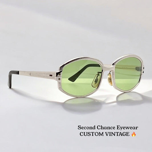 The 1950S Solarspecs K&H-Vintage Sunglasses-Usa W| Brand New, Custom Atomic Green Day|Night Lenses