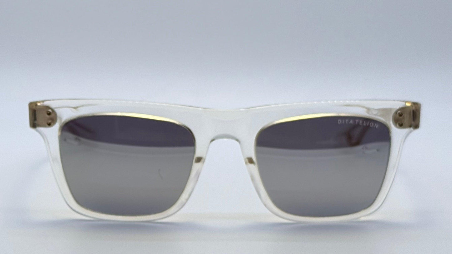 Dita Telion Clear Gold – Rare Handcrafted Japan Acetate & Titanium Sunglasses 51Mm