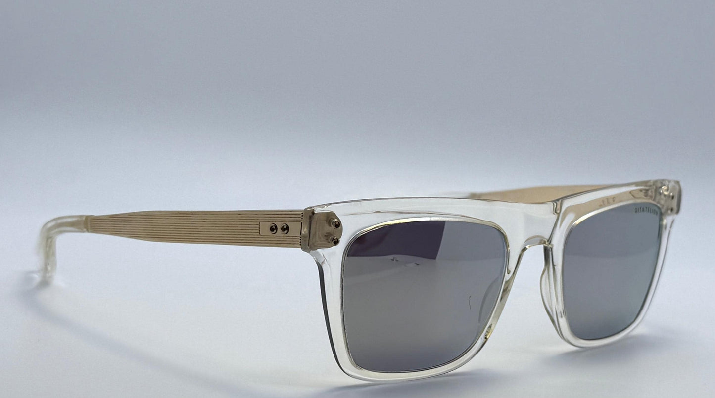 Dita Telion Clear Gold – Rare Handcrafted Japan Acetate & Titanium Sunglasses 51Mm