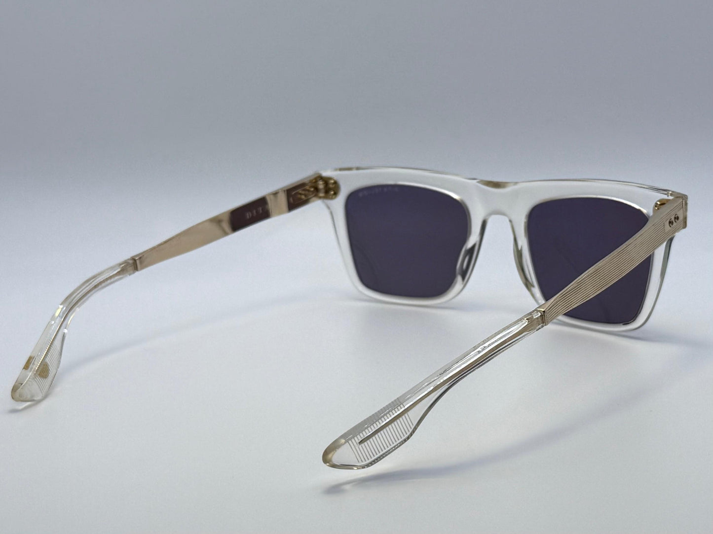 Dita Telion Clear Gold – Rare Handcrafted Japan Acetate & Titanium Sunglasses 51Mm