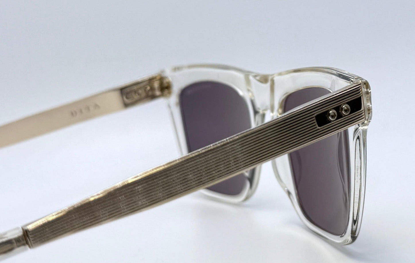Dita Telion Clear Gold – Rare Handcrafted Japan Acetate & Titanium Sunglasses 51Mm