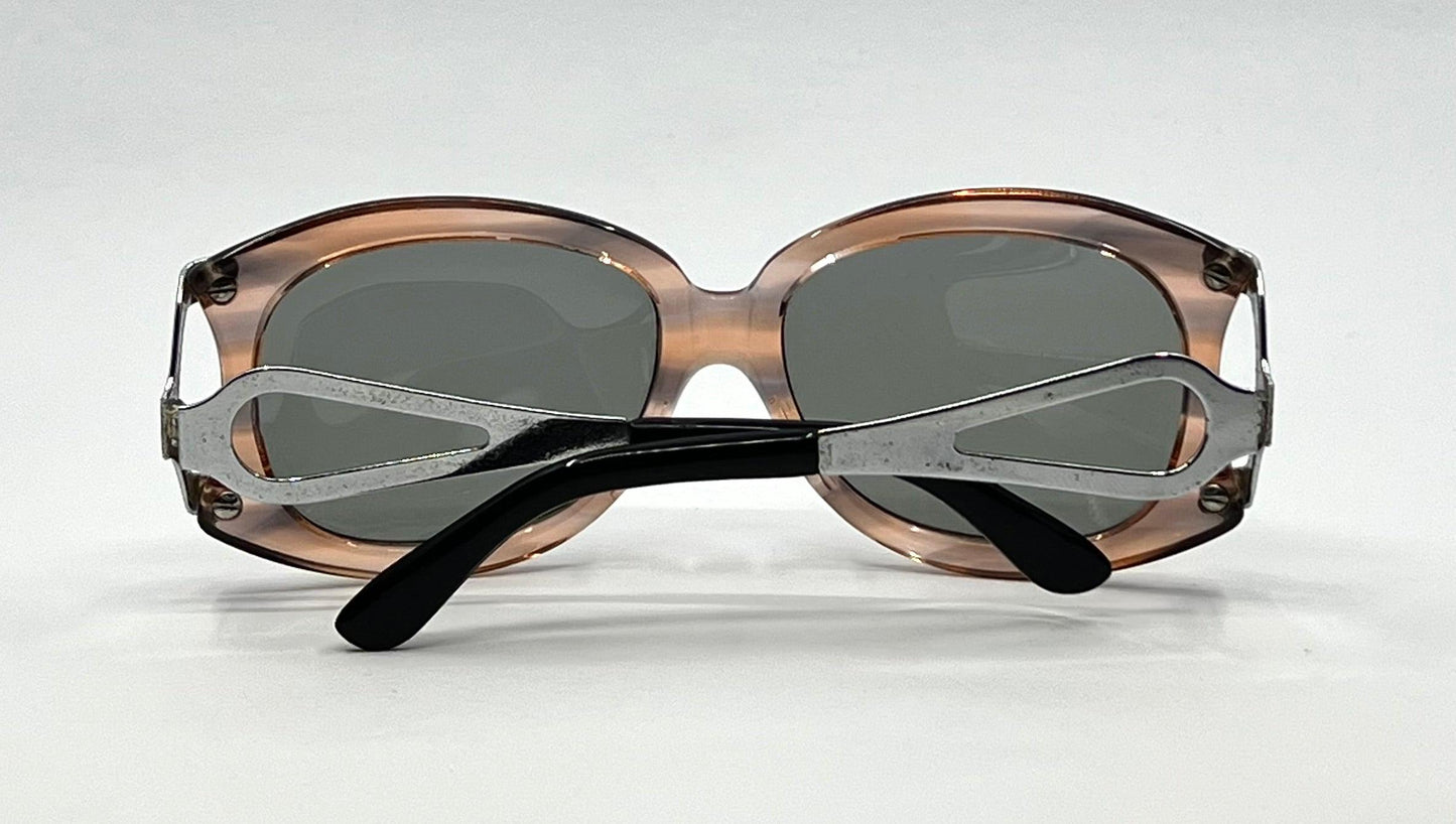 Vintage 1970s Brown Acetate & Steel Sunglasses – Polarized – 47-20-145