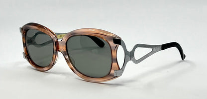 Vintage 1970s Brown Acetate & Steel Sunglasses – Polarized – 47-20-145