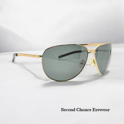 Smith Serpico Gold Aviator with Custom Polarized Blue|Grey Berko’s Designs Lenses