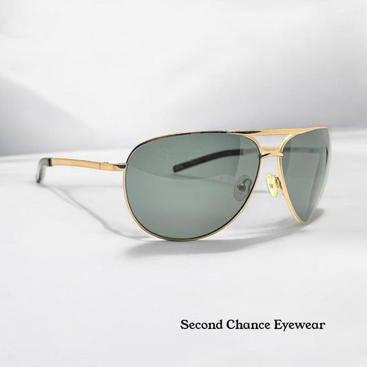 Smith Serpico Gold Aviator with Custom Polarized Blue|Grey Berko’s Designs Lenses