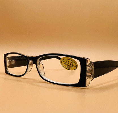 Pablo Zanetti Geometric Narrow Reading Glasses | Colorful Rectangular Frames w| Aspheric Lens