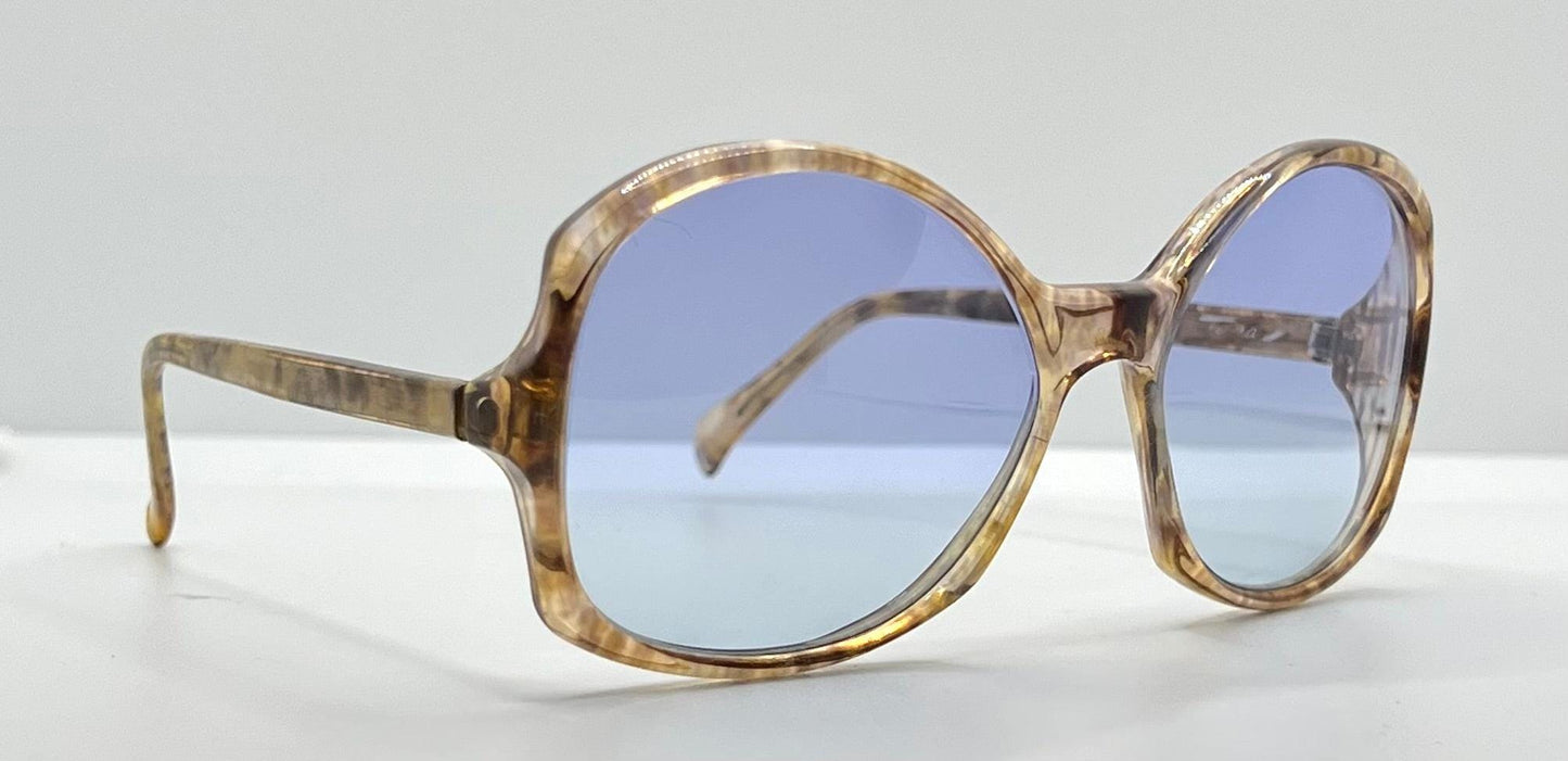 Tura 755-B – 5 1|4 Vintage Sunglasses W|New, Custom Solid Soft Lavender Day|Night Lenses-France